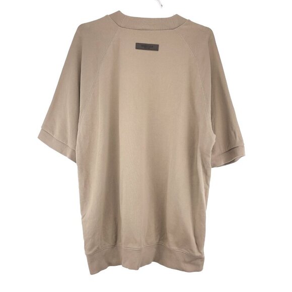 Fearβ of God Essentials Short Sleeves Taupe Greige Cotton Sweatshirt Size L - Picture 5 of 9